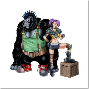 Gorilla and PunkGirl! Posters and Art